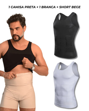 Kit Combo de Compressão 2 Camisas + 1 Short Fit Shape Pro®